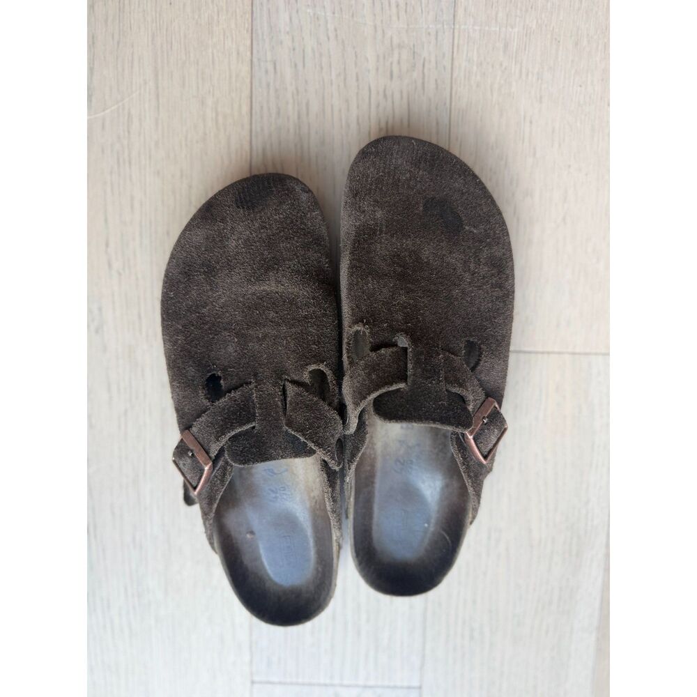 Birkenstock Zurich Brown Suede Sandals Men's Size 10 EU 42 Made Germany 2 Strap
